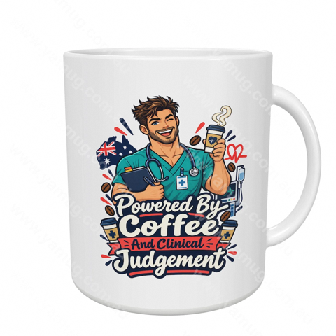 Powered By Coffee And Clinical Judgement (Male)